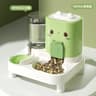 Automatic Gravity Cat Feeder And Water Dispenser Large Capacity Spill Proof Pet Feeding Station 3