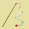 Colorful Cat Teaser Wand Toy Feather Caterpillar Interactive Wand For Indoor Cats 2