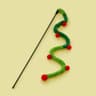 Colorful Cat Teaser Wand Toy Feather Caterpillar Interactive Wand For Indoor Cats 1