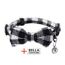 Personalized Breakaway Cat Collar Adjustable Plaid Nylon Kitten Collar With Bell And ID Tag 10