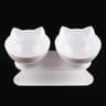 Non Slip Double Cat Bowl With Inclined Stand For Food And Water 10