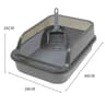 Semi Enclosed Cat Litter Box Splashproof High Sided Indoor Kitty Toilet Tray 5
