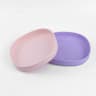 2 Piece Whisker Friendly Cat Bowls Wide Shallow Silicone Non Spill Pet Feeding Plates 2