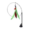 Interactive Feather Bird Cat Wand Toy With Bell Suction Cup Teaser For Indoor Cats And Kittens 6