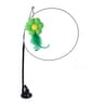 Interactive Feather Bird Cat Wand Toy With Bell Suction Cup Teaser For Indoor Cats And Kittens 2