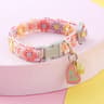 Colorful Paw Print Pet Collar With Bell For Cats Puppies And Small Dogs 8