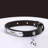 Personalized Leather Cat Collar With Bell Engraved Nameplate For Kittens And Small Pets 2