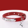 Personalized Leather Cat Collar With Bell Engraved Nameplate For Kittens And Small Pets 3