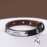 Personalized Leather Cat Collar With Bell Engraved Nameplate For Kittens And Small Pets 4
