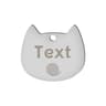 Custom Cat Face Pet ID Tag Stainless Steel Engraved Name Plate For Dogs Cats 23