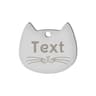 Custom Cat Face Pet ID Tag Stainless Steel Engraved Name Plate For Dogs Cats 24