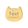 Custom Cat Face Pet ID Tag Stainless Steel Engraved Name Plate For Dogs Cats 18