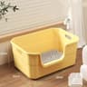 Extra Large High Sided Cat Litter Box With Semi Enclosed Anti Splash Design 1