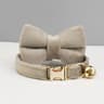 Personalized Velvet Cat Collar With Engraved Name Plate Bell And Bow Tie 12