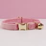 Personalized Velvet Cat Collar With Name Plate Bell And Bow Tie 4