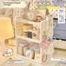 Three Tier Desktop Organizer Shelf With Pegboard Pen Holder For Office Desk Storage 4