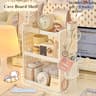 Three Tier Desktop Organizer Shelf With Pegboard Pen Holder For Office Desk Storage 5