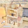 Three Tier Desktop Organizer Shelf With Pegboard Pen Holder For Office Desk Storage 3