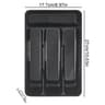 Compact Silverware Organizer Four Compartment Flatware Holder 1