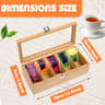 Bamboo Tea Bag Organizer Box With Compartments 1