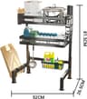 Over Sink Dish Drying Rack Large Capacity Kitchen Shelf 2