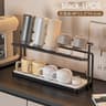 Stainless Steel Two Tier Bottle Drying Rack With Drain Tray 2