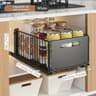 Double Layer Sliding Drawer Basket And Bottle Storage Organizer 6