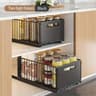 Double Layer Sliding Drawer Basket And Bottle Storage Organizer 5