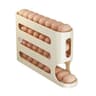 Four Layer Automatic Rolling Egg Holder Rack For Refrigerator Kitchen Storage Organizer 2