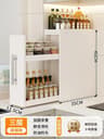 Narrow Pull Out Spice Rack Organizer With Magnetic Accessories For Countertop Storage 17