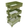 Mini Trolley Storage Rack With Wheels For Dollhouse Display Decor 3
