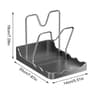 Double Layer Pan Lid Organizer With Non Slip Tray For Kitchen Storage 1