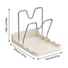 Double Layer Pan Lid Organizer With Non Slip Tray For Kitchen Storage 2