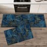 Green Leaves Absorbent Kitchen Mat For Non Slip Floor Protection 0