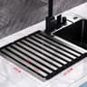 Roll Up Stainless Steel Dish Drainer Rack For Sink And Food Washing 3
