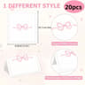 Pink Bow Place Cards For Wedding Table Decor 20 Pack 2