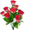 10 Head Artificial Silk Rose Bud Bunch For Wedding And Home Decor 3