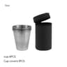 Portable Stainless Steel Camping Cups With Carry Case 2