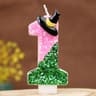 Pink Green Witch Number Birthday Candle For Magical Themed Cake Celebrations 2