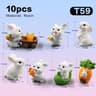 Cute Mini Easter Rabbit Figurine For Fairy Gardens Desks Home Decor 13