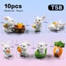 Cute Mini Easter Rabbit Figurine For Fairy Gardens Desks Home Decor 12
