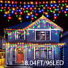 Solar Powered Icicle String Lights For Outdoor Eaves Garden Party Decor 3