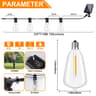 Solar ST38 Bistro String Lights Create Dimmable Shatterproof Outdoor Ambience Anywhere 2