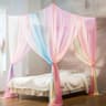 Floor To Ceiling Quadrangle Mosquito Net With Double Opening Bed Protection 4