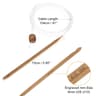 Bamboo Tunisian Crochet Hook With Flexible Cable For Comfortable Yarn Crafting 18