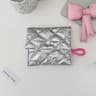 Silver Bow Pattern Canvas Coin Purse And Mini Zipper Wallet 4