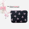 Elegant Embroidered Bow Makeup Bag With Spacious Everyday Storage 2