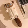 Big Eyed Plush Cat Large Capacity Pencil Case 2