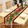 Festive Merry Christmas Table Runner Holiday Dining Decor 3