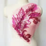 Colorful Phoenix Tail Sequin Embroidery Applique 0